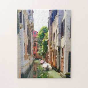 Old Town Venice Canal, romantic Italy scene Jigsaw Puzzle