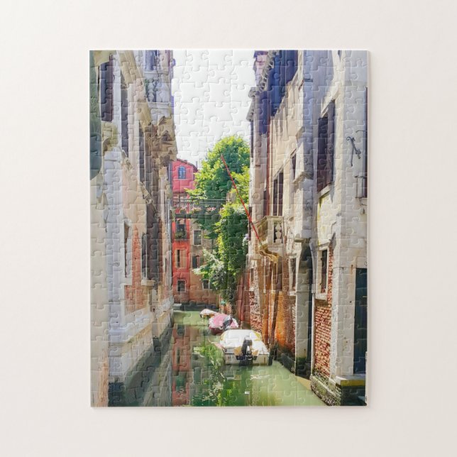 Old Town Venice Canal, romantic Italy scene Jigsaw Puzzle (Vertical)