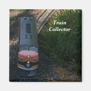 Old Toy Train on Tracks Magnet