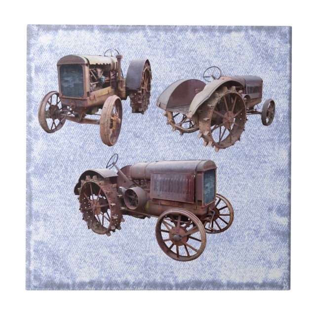OLD TRACTOR CERAMIC TILE (Front)