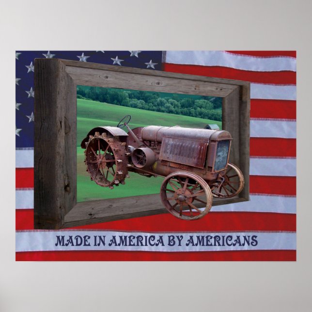 OLD TRACTOR DRIVING OUT OF FRAME-POSTER POSTER (Front)