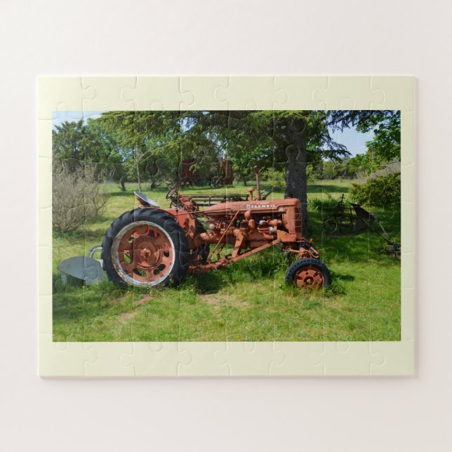 Old tractor in France Jigsaw Puzzle (Horizontal)
