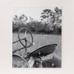 Old Tractor in Long Grass Jigsaw Puzzle