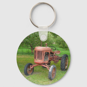 Old Tractor in the Orchard Keychain
