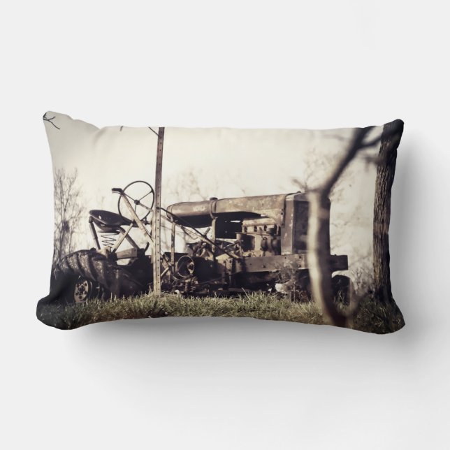 Old Tractor Lumbar Pillow (Front)