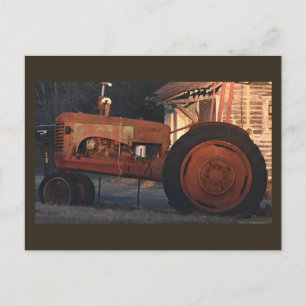 Old Tractor Photo Postcard