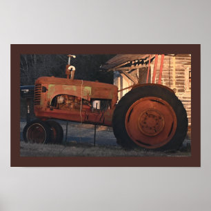 Old Tractor Photo Poster