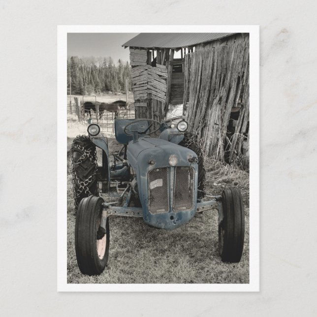 old tractor postcard (Front)