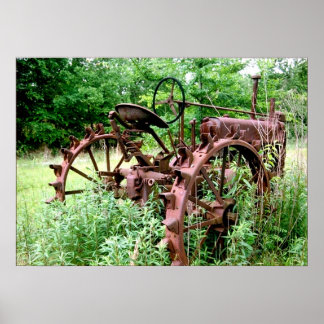 Old Tractor Poster