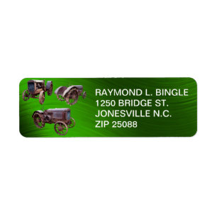 OLD TRACTOR- RETURN ADDRESS LABEL