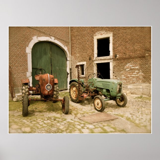 Old Tractors Canvas Print (Front)