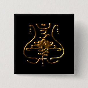 old traditional Buddhist symbolism 2 Inch Square Button