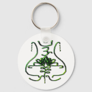 old traditional Buddhist symbolism Keychain