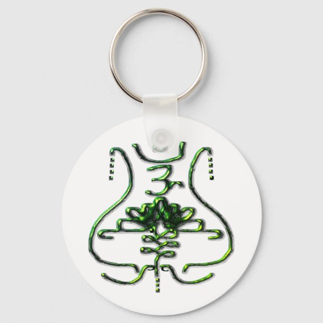 old traditional Buddhist symbolism Keychain (Front)