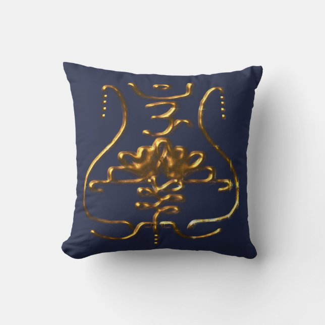 old traditional Buddhist symbolism Throw Pillow (Front)