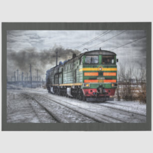 Old Train 20x30 Decoupage Tissue Paper