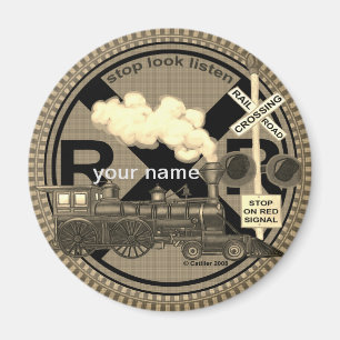 Old Train  custom name magnet 