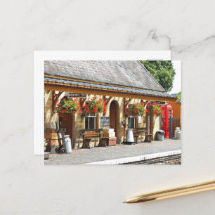 OLD TRAIN STATION  POSTCARD