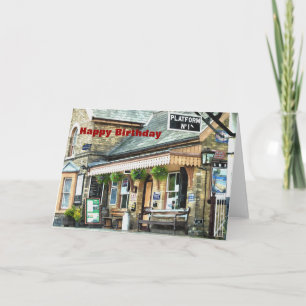 OLD TRAIN STATION UK CARD