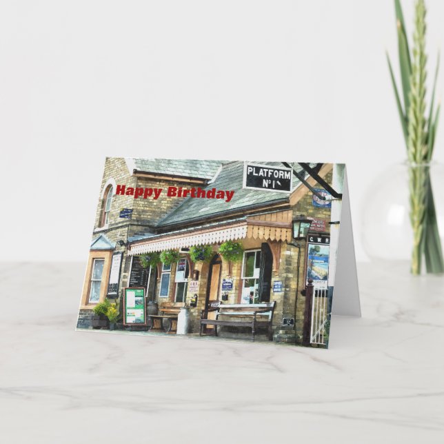 OLD TRAIN STATION UK CARD (Front)