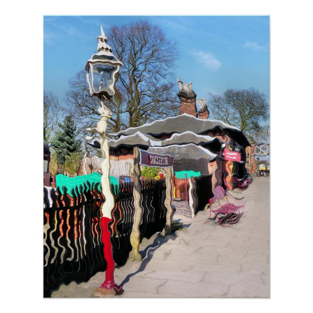 OLD TRAIN STATIONS POSTER (Front)