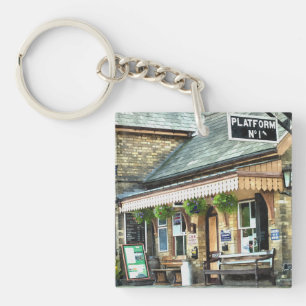 OLD TRAIN STATIONS UK KEYCHAIN