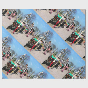 OLD TRAIN STATIONS WRAPPING PAPER