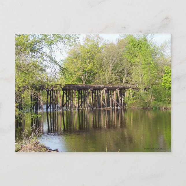 Old Train Trestle Postcard (Front)