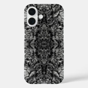 Old Tree Bark Black And White Photo Pattern Design iPhone 16 Case