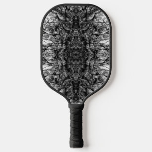 Old Tree Bark Black And White Photo Pattern Design Pickleball Paddle