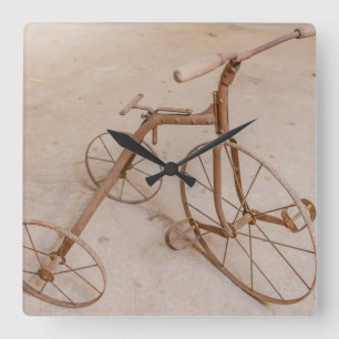 OLD TRICYCLE 1928  SQUARE WALL CLOCK