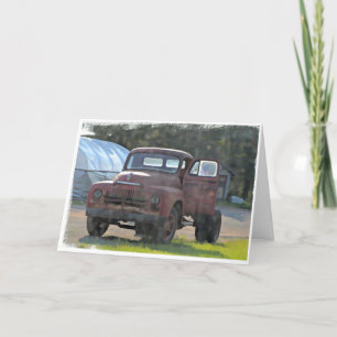 Old Truck Grandparents Day Card (Large Print)