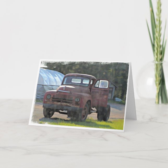 Old Truck Grandparents Day Card (Large Print) (Front)