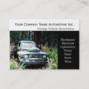 Old Truck Repair Shop with Antique Truck Business Card