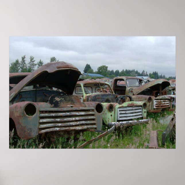 Old Trucks Canvas Print (Front)