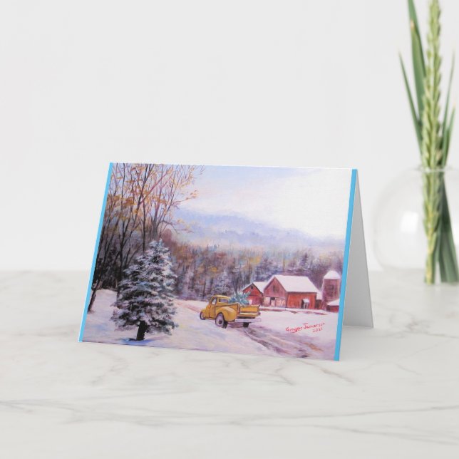 Old Trucks Christmas Card (Front)