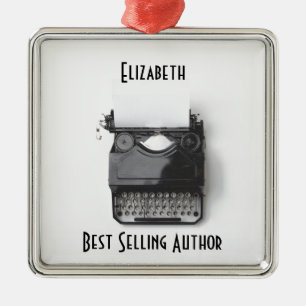 Old Typewriter for Author, Journalist, Blogger Metal Ornament