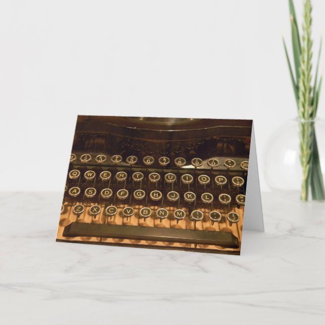 Old Typewriter for birthday Card (Front)