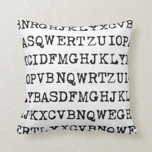 Old typewriter letters throw pillow
