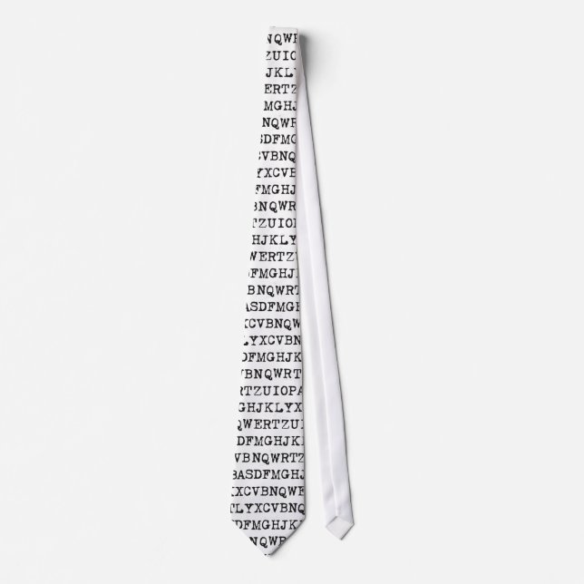 Old typewriter letters tie (Front)