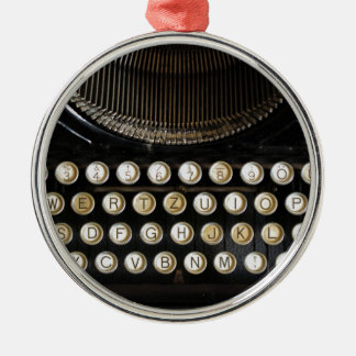 old typewriter metal ornament