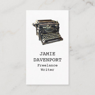 Old Typewriter Writer Journalist Author Business Card