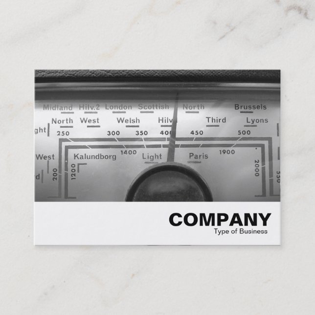 Old UK Radio Dial Business Card (Front)