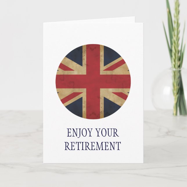 Old Union Jack Flag Retirement Card (Front)