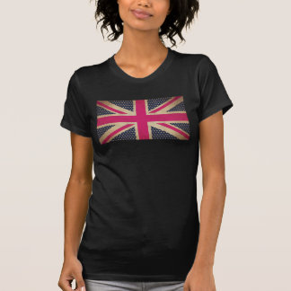 Old Union Jack in Pink Flag Tee Shirt