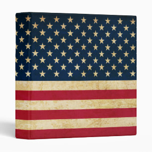 Old USA flag Binder