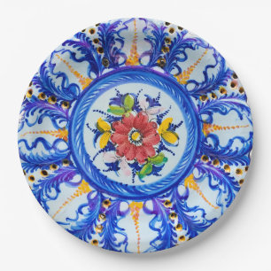 Old Vestal Alcobaca Vintage Portugal Paper Plate