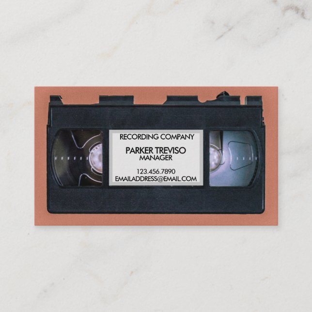 Old VHS Tape Business Card (Front)