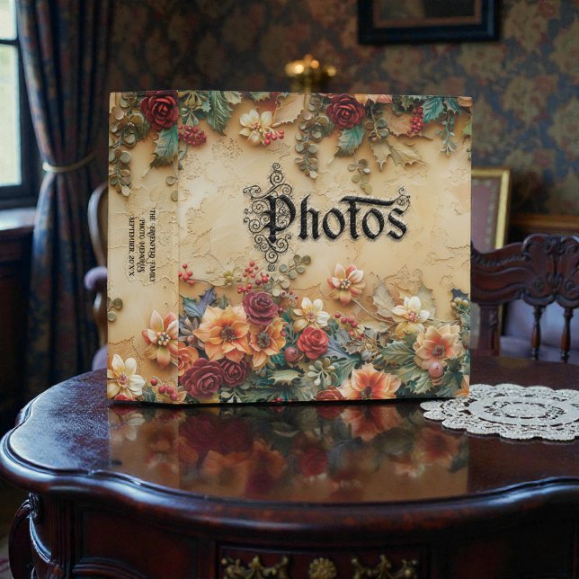 Old Victorian Floral Photo Album Binder (Creator Uploaded)