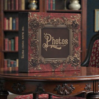 Old Victorian Gold Frame Photo Album Binder
